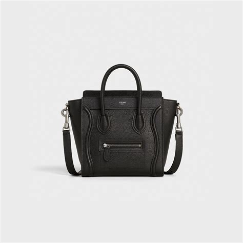 celine trapeze in drummed calfskin black|Celine Trapeze Handbag In Black Drummed Calfskin .